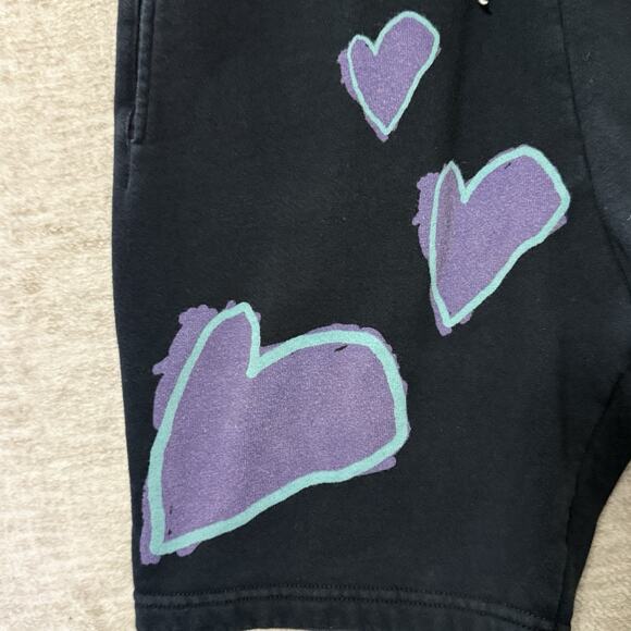 After School Special "Happy" Black Sweat Shorts - Size Small - Limited Drop - Picture 3 of 8